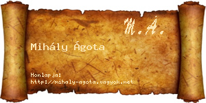 Mihály Ágota névjegykártya